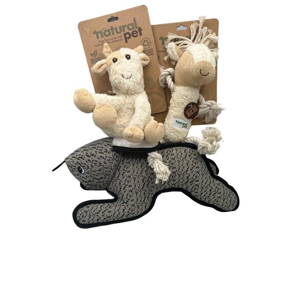 NWT Bundle of 3 Squeaky Dog Toys - Picture 1 of 4